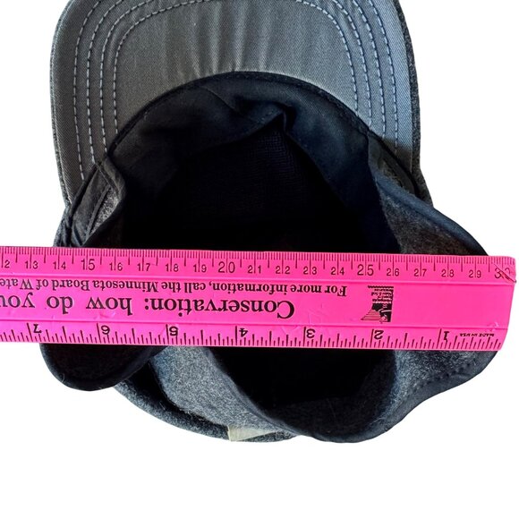 Gray Wool Blend Winter Cap Hat With Ear Flaps Medium USA Vintage Warm Winter - Picture 4 of 16